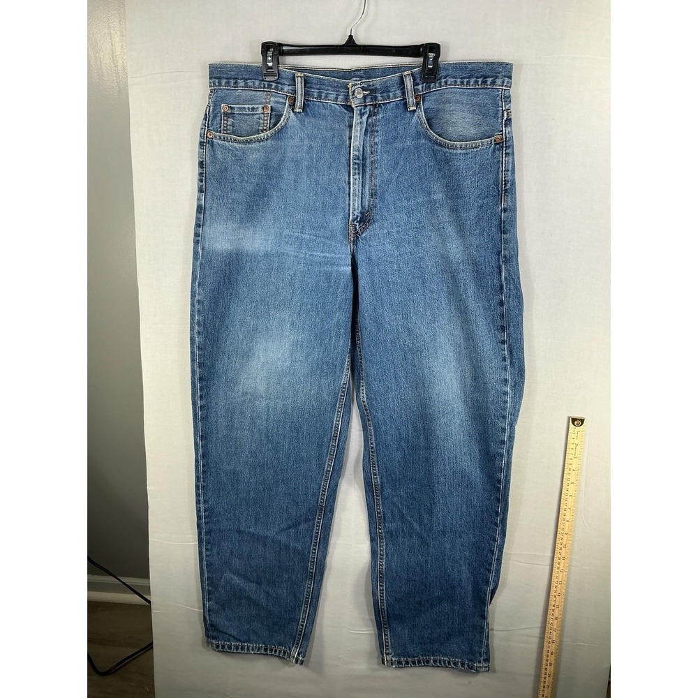 Levi's 505 Regular Fit Straight Leg Blue Jeans Men's Size 40x34 Denim